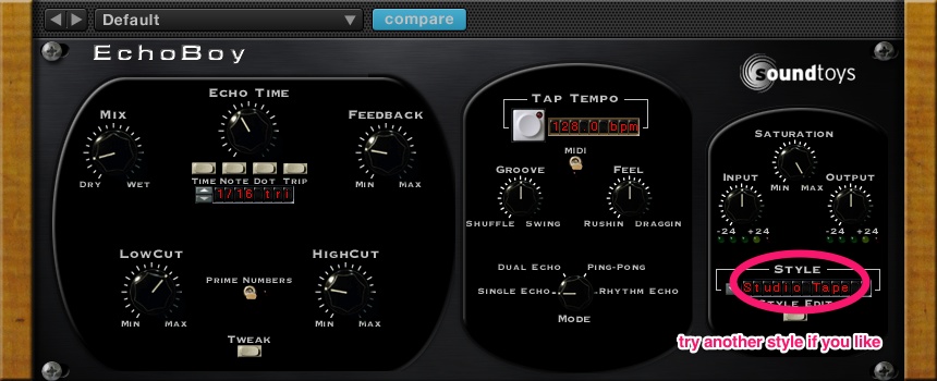 A Quick Tip – Wider snares and claps with EchoBoy