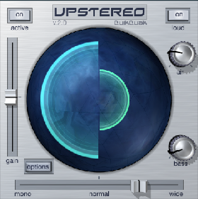QuikQuak's UPSTEREO stereo enhancer plugin for Mac and PC