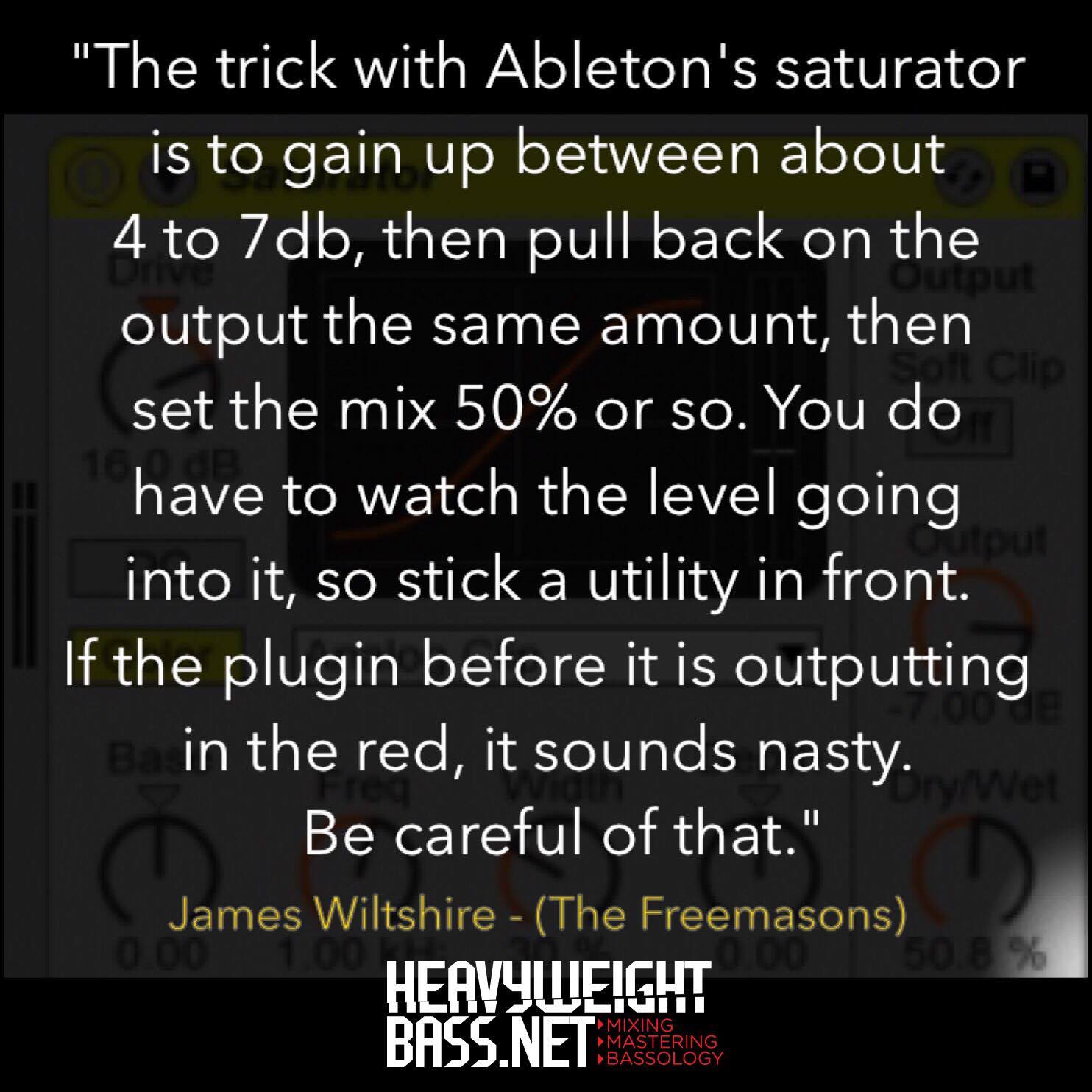 A Quick Tip – Using Ableton’s Saturator