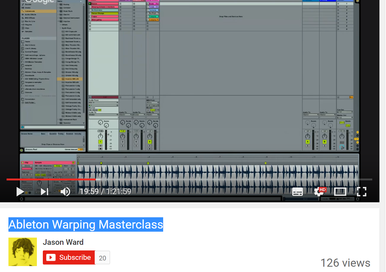 Advanced Warping in Ableton Live With Jason Timothy